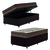 Cama Box Baú Solteiro Colchão Com Molas Ensacadas Tokio 88x188x66cm Marrom Umaflex