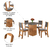 Conjunto de Mesa Sala de Jantar Quadrada 0,90m 4 Cadeiras Lord Madeirado / Cinza Veludo Viero - loja online