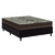 Cama Box Casal Colchão Com Molas Ensacadas Tokio 138x188x63cm Marrom Umaflex