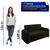 Imagem do Sofá Cama Versátil 2 Lugares Veludo Selmer