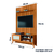 Rack Bancada Caribe Com Painel Para TV Até 55 Polegadas 1,35m Egeo Cedro Ripado Impressão 3D EDN na internet