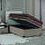 Cama Box Baú Solteiro Colchão Com Molas Ensacadas Tokio 88x188x66cm Marrom/Bege Umaflex na internet