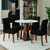 Conjunto Sala de Jantar Mesa Athenas Redonda 4 Cadeiras Trieste Madeirado/Chocolate Dobuê - comprar online