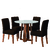 Conjunto Sala de Jantar Mesa Athenas Redonda 4 Cadeiras Trieste Madeirado/Chocolate Dobuê