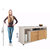 Rack Bancada Para TV's de Até 55 Polegadas Lubech Off White / Madeirado Viero - loja online