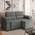 Sofá Retrátil Desmontável Suede 2 Lugares Fox Cinza - comprar online