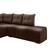 Sofá De Canto Marrocos Marrom Suede Liso