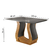 Conjunto de Mesa Sala de Jantar 1,20m 4 Cadeiras Veneto Madeirado / Cinza Veludo Viero na internet