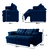 Sofá Retrátil e Reclinável Bipartido 3 Lugares 2,30m Suede Veludo Coliseu Selmer - comprar online