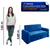 Sofá Cama Versátil 2 Lugares Veludo Selmer