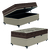 Cama Box Baú Solteiro Colchão Com Molas Ensacadas Tokio 88x188x66cm Marrom/Bege Umaflex