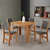 Conjunto de Mesa Sala de Jantar 1,10m 4 Cadeiras Place Madeirado / Cinza Veludo Viero - comprar online