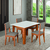Conjunto Sala de Jantar Mesa Miami Quadrada 0,90m 4 Cadeiras Trento Madeirado/Mascavo Dobuê - comprar online