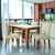 Conjunto Sala de Jantar Mesa Miami 1,20m 4 Cadeiras Trieste Madeirado/Bege Dobuê - comprar online
