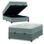Cama Box Baú Casal Molas Ensacadas Pillow Top 138x188x66cm Martino Cinza Umaflex