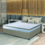 Cama Box Casal Queen Colchão Com Molas Ensacadas 158x198x60cm Dunas Branco/Bege Hellen - comprar online