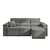 Sofá Retrátil Desmontável Suede 2,10m 3 Lugares Fox Cinza