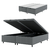 Cama Box Com Baú Queen 1,58m Prince Suede Cinza