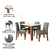 Conjunto Sala de Jantar Mesa Miami 1,20m 4 Cadeiras Trieste Madeirado/Mascavo Dobuê - loja online