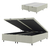 Cama Box Com Baú King 1,93m Prince Suede Bege