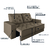 Sofá Retrátil e Reclinável 3 Lugares 1,80m Verona Suede Capuccino Mamflex - Esplanada Móveis