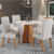 Conjunto de Mesa Sala de Jantar Redonda 0,90m 4 Cadeiras Fin Madeirado Veludo Viero - comprar online