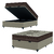 Cama Box Baú Casal Colchão Com Molas Ensacadas Tokio 138x188x66cm Marrom/Bege Umaflex