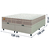 Cama Box Baú Casal Queen Colchão Molas Qatar 158x198x63cm Bege/Branco Inducol - Suporta Até 200 Kg Por Pessoa - Esplanada Móveis | Móveis em oferta para o seu lar