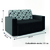 Sofá Cama 2 Lugares Pratik 5000 Mamflex Preto / Cinza Floral Suede - Esplanada Móveis