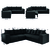 Sofá de Canto Retrátil 5 Lugares Veludo New Qatar Selmer - comprar online