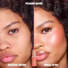Unreal Lip + Cheek Glow Blush Stick com Ácido Hialurônico - Cor: Peach Glow na internet