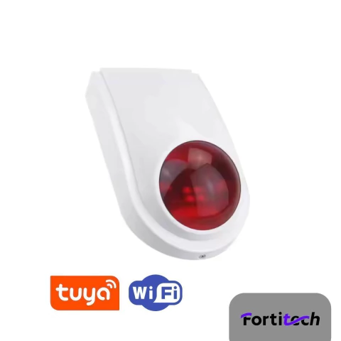 SIRENA WIFI AUTONOMA ALARMA SEGURIDAD EXTERIOR TUYA CON LUZ - comprar online