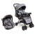 Carrinho com Bebê Conforto Travel System Reverse Cinza Rajado - Cosco