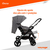 Carrinho de Bebê Choice 0 a 15 Kg Cinza Melange - Voyage - loja online
