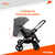 Carrinho de Bebê Choice 0 a 15 Kg Cinza Melange - Voyage - BabyStock