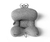 Almofada De Banho Fit Cinza Mescla - Baby Pil - comprar online
