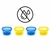 Imagem do Kit 4 Potes Infantis Multiuso 236ml Infanti Azul e Amarelo