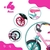 Bicicleta com Rodinhas Aro 14 First Pro 4 anos até 25kg Verde e Rosa - Nathor - comprar online