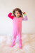 Macacão Magnético Rosa Mangas Lavanda e Pink e Detalhes Menta 24 meses (2 a 3 anos) - Welpie - comprar online