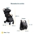 Carrinho com Bebê Conforto e Base Travel System Spark Plus Trio Isofix Black Graphite - Safety 1st