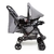 Carrinho com Bebê Conforto Travel System Reverse Cinza Rajado - Cosco