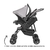 Carrinho de Bebê Solare Preto - Tutti Baby