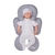 Almofada Redutora Bebê Fofo Lycra para Bebê Conforto e Carrinho Cinza - DBella For Baby - comprar online