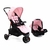 Carrinho com Bebê Conforto Travel System Delta Duo Pro Rosa Mescla - Voyage
