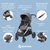 Carrinho com Bebê Conforto Travel System Anna Luxe Trio Twillic Grey - Maxi-Cosi - BabyStock