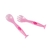 Talheres de Silicone com Ventosa Sticker Rosa - Clingo na internet