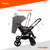 Carrinho de Bebê Choice 0 a 15 Kg Cinza Melange - Voyage na internet
