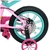 Bicicleta com Rodinhas Aro 14 First Pro 4 anos até 25kg Verde e Rosa - Nathor