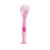 Talheres de Silicone com Ventosa Sticker Rosa - Clingo