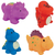 Bichinhos Para Banho Dino Tubo 4 Unidades Coloridos - Buba
